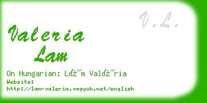 valeria lam business card